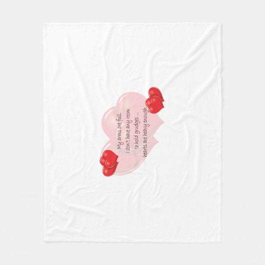 Meine Arme sind voll Fleecedecke (Vorderseite)