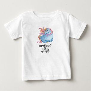 Meine Art verrücktes blaues Einhorn Baby T-shirt