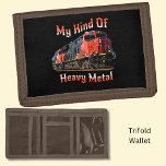 Meine Art von Schwermetall-Diesel-Lokomotivzug Tri-fold Geldbeutel<br><div class="desc">Wenn Züge irgendeiner Art sein bevorzugter Typ 'Metal' sind,  dann ist das ein großartiges für ihn. - - Sehen Sie in meinem Geschäft für mehr großartige Zuggeschenke.</div>