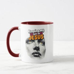 Meine Augen auf JESUS gerichtet - Christlich Tasse