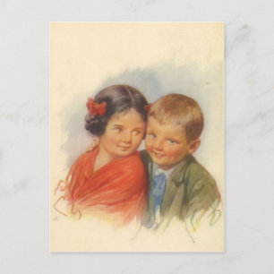 Meine Augen lieben dich, Vintage-Kind Verliebtheit Postkarte