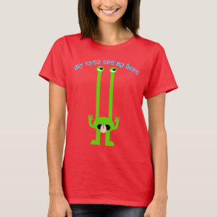 "Meine Augen sind hier oben", Alberne Alien Emoji  T-Shirt