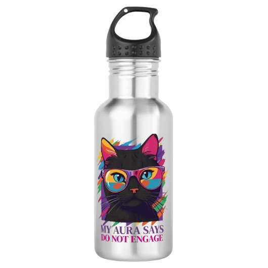 MEINE AURA SAGT EDELSTAHLFLASCHE (Vorderseite)