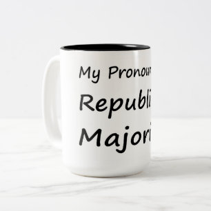Meine Aussprache ist die republikanische Mehrheit Zweifarbige Tasse