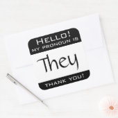 Meine Aussprache ist THEY Quadratischer Aufkleber (Umschlag)