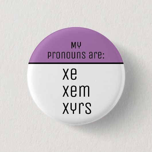 Meine Aussprache ist Xe Xem Xyrs Button (Vorderseite)