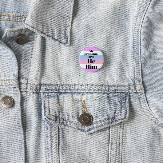 Meine Aussprache lautet: Er - Bigender-Flagge Button (Beispiel)