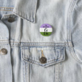 Meine Aussprache lautet: Ey Em - Genderqueer Flag Button (Beispiel)