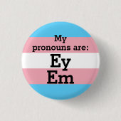 Meine Aussprache lautet: Ey Em - Trans Flag Button (Vorderseite)