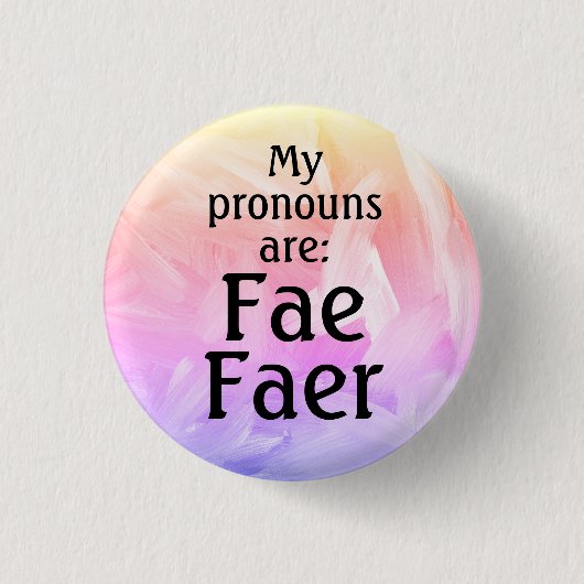 Meine Aussprache lautet: Fee Faer Button (Vorderseite)