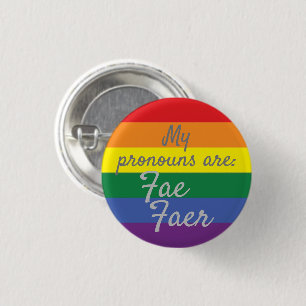Meine Aussprache lautet: Fee Fr - Regenbogenflagge Button