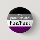 Meine Aussprache lautet: Fee/Vater - asexual/ace-F Button (Vorderseite)