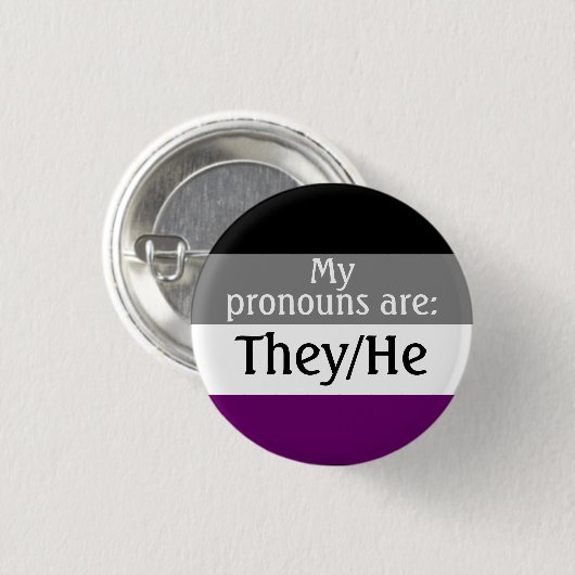 Meine Aussprache lautet: Flagge: asexuell/aß Button (Vorne & Hinten)