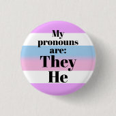 Meine Aussprache lautet: "Sie - Er - Bigender-Flag Button (Vorderseite)