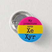 Meine Aussprache lautet: Xe Xyr - Pansexual flag Button (Vorne & Hinten)