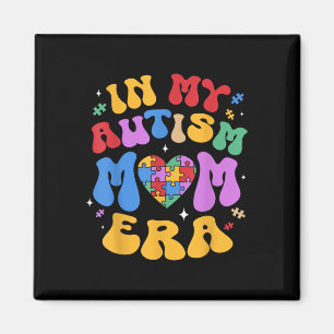 Meine Autismus-Mama Autismus Bewusstsein Groovy Re Magnet