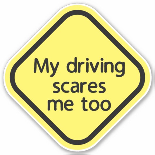 Meine Autofahrerschütterung macht mich zu lustig Aufkleber (Vorderseite)