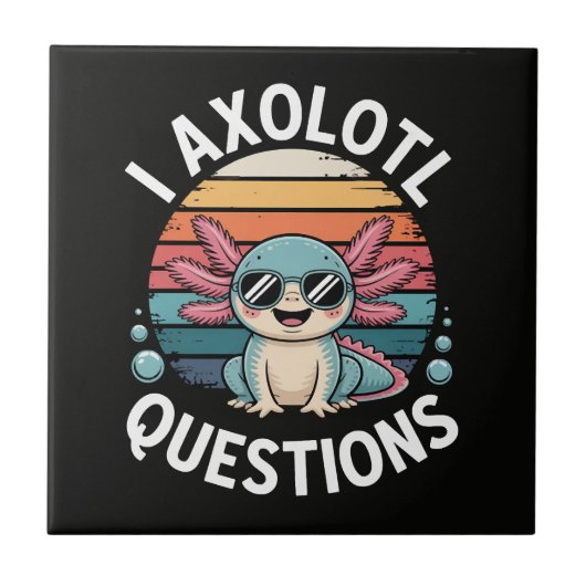 Meine Axolotl Fragen Fliese (Vorderseite)