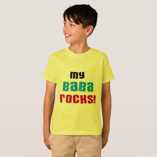 Meine Baba Rocks T - Shirt und Geschenke (Vorne ganz)