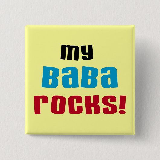 Meine Baba Rocks T - Shirt und Geschenke Button (Vorderseite)