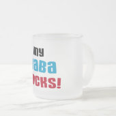 Meine Baba Rocks T - Shirt und Geschenke Mattglastasse (VorderseiteRechts)