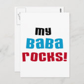 Meine Baba Rocks T - Shirt und Geschenke Postkarte (Vorne/Hinten)