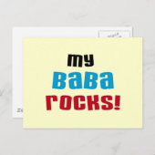 Meine Baba Rocks T - Shirt und Geschenke Postkarte (Vorne/Hinten)