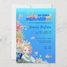 Meine Baby-Meeresjungfrau, Baby-Shower-Einladung