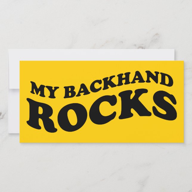 Meine Backhand Rocks Tennis Fotokarte (Vorderseite)