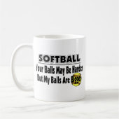 Meine Bälle sind größer Kaffeetasse (Links)