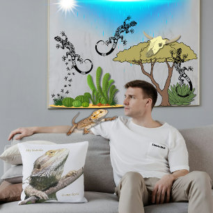 Meine Bärdie ist mein Bestie Lizard Friend Throw K Kissen