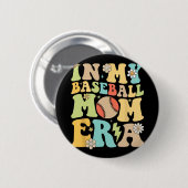 Meine Baseball-Mama Era Funny Baseball Mama Mother Button (Vorne & Hinten)