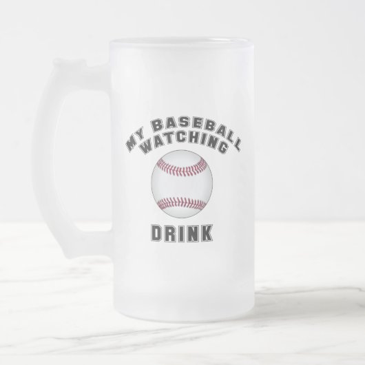 Meine Baseball-Tasse zum Trinken Mattierter Glasbl Mattglas Bierglas (Links)