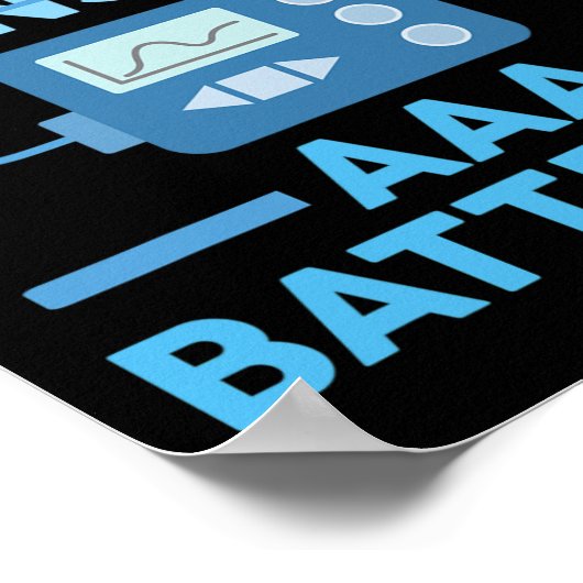 Meine Bauchspeicheldrüse läuft auf AAA-Akkus Typ 1 Poster (Ecke)