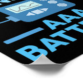 Meine Bauchspeicheldrüse läuft auf einem Aaa Akku Poster (Ecke)