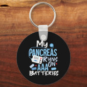 Meine Bauchspeicheldrüse läuft auf einem Aaa Akku Schlüsselanhänger (Vorderseite)