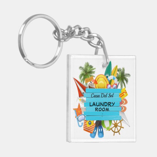 Meine Beach House Schlüsselanhänger - sehen Sie be (Vorderseite links)