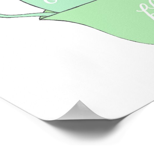 meine Becherüberläufe - Psalm 23 - handgezeichnete Poster (Ecke)