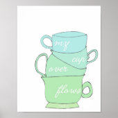 meine Becherüberläufe - Psalm 23 - handgezeichnete Poster (Vorne)