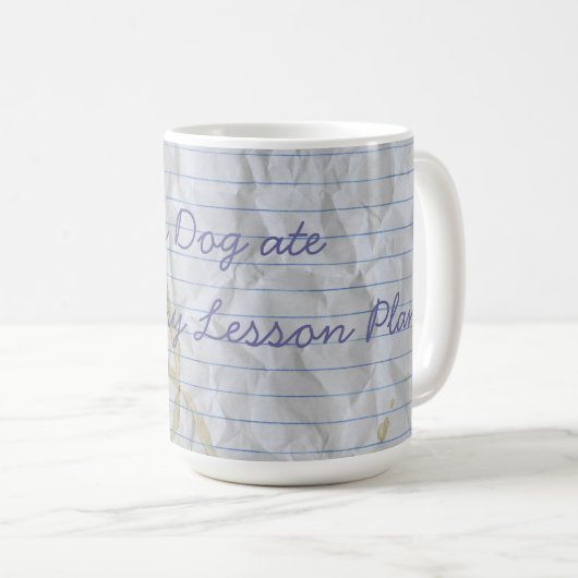 Meine Bedlington Ate My Lesson-Kaffee-Tasse Kaffeetasse (VorderseiteRechts)