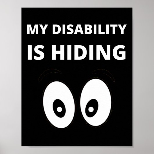 Meine Behinderung versteckt das Bewusstsein für Be Poster (Vorne)