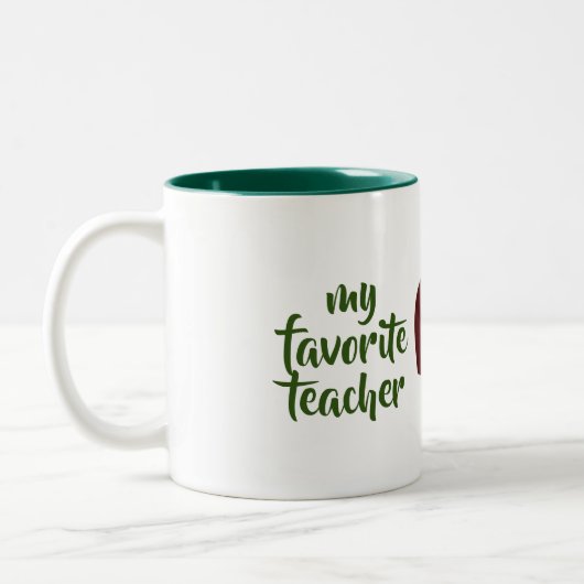 ***MEINE BELIEBTESTE LEHRER*** ZweittonKAFFEE-TASS Zweifarbige Tasse (Links)