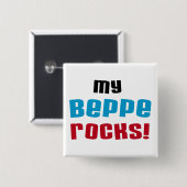 Meine Beppe Rocks T - Shirt und Geschenke Button (Vorne & Hinten)
