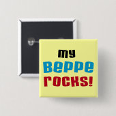 Meine Beppe Rocks T - Shirt und Geschenke Button (Vorne & Hinten)