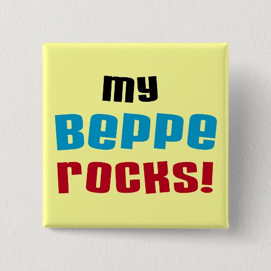 Meine Beppe Rocks T - Shirt und Geschenke Button (Vorderseite)
