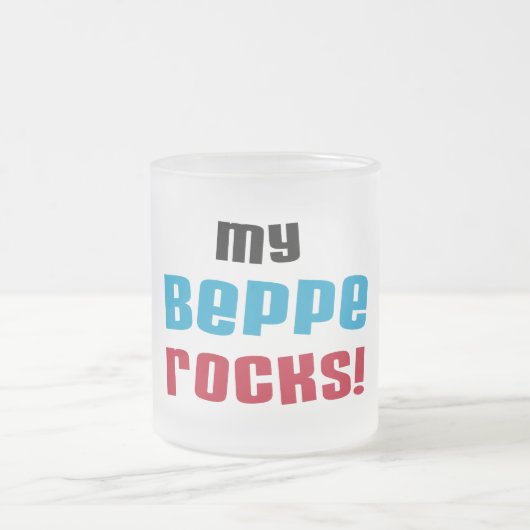 Meine Beppe Rocks T - Shirt und Geschenke Mattglastasse (Mittel)
