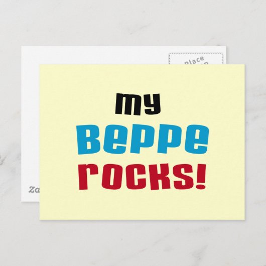 Meine Beppe Rocks T - Shirt und Geschenke Postkarte (Vorne/Hinten)