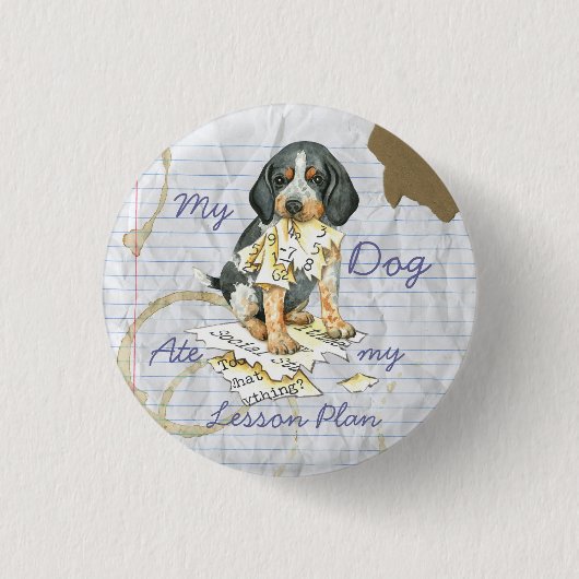 Meine Berner Ate My Lessingplan Button (Vorderseite)
