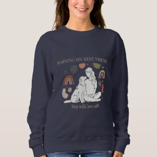 Meine beste Freundin aufziehen Boho Hundemama Sweatshirt