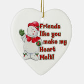 MEINE BESTE FREUNDIN IN CHRISTMAS "DEKORATION" U M KERAMIK ORNAMENT (Rechts)